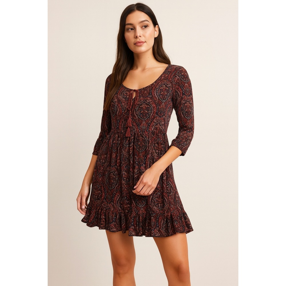 American Eagle Outfitters Women's MEDIUM‎ Paisley Boho Dress
